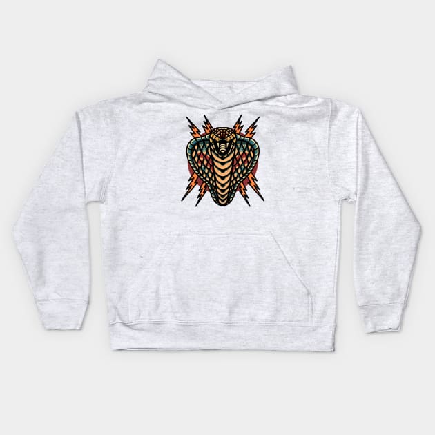 cobra thunder tattoo Kids Hoodie by donipacoceng